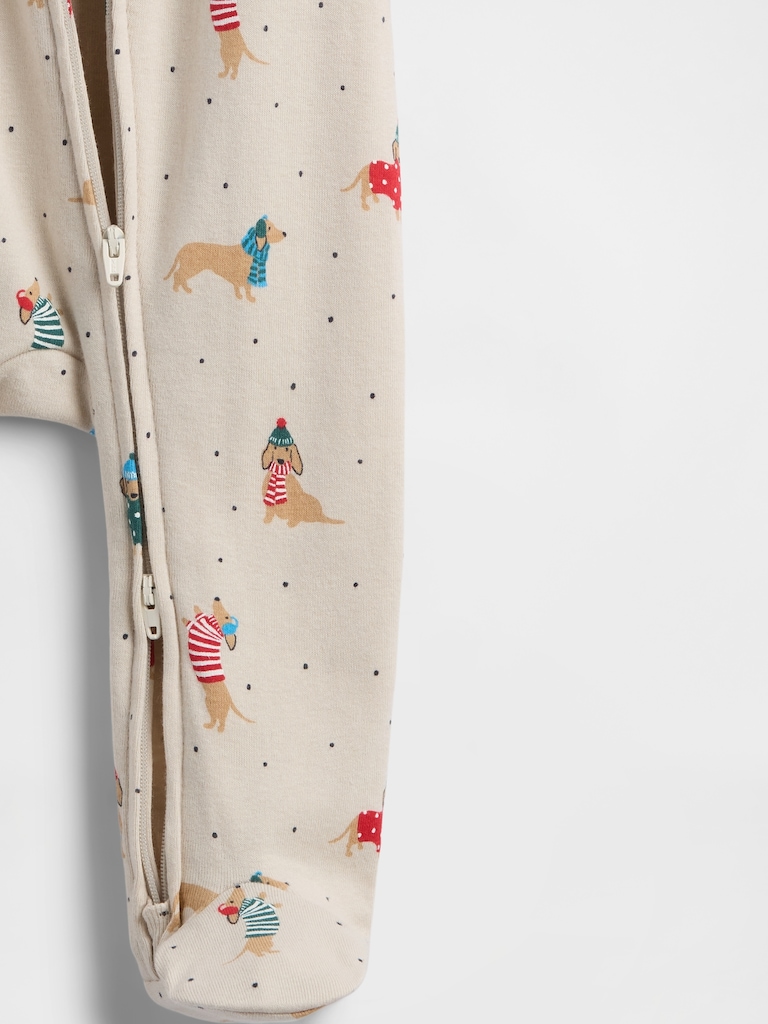 Baby Print Two-Way Zip One-Piece