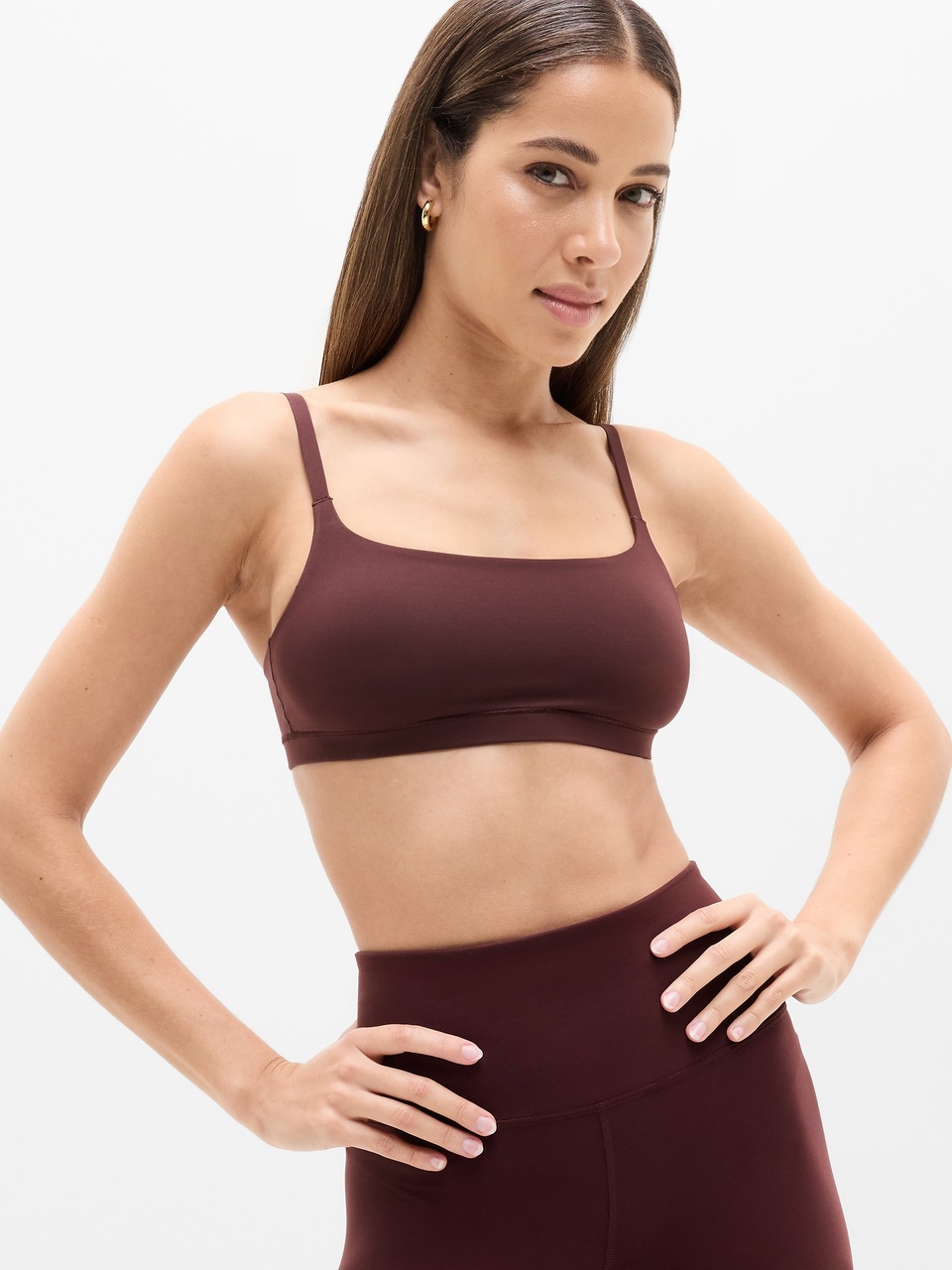 V-Neck Hardware One-Piece Swimsuit