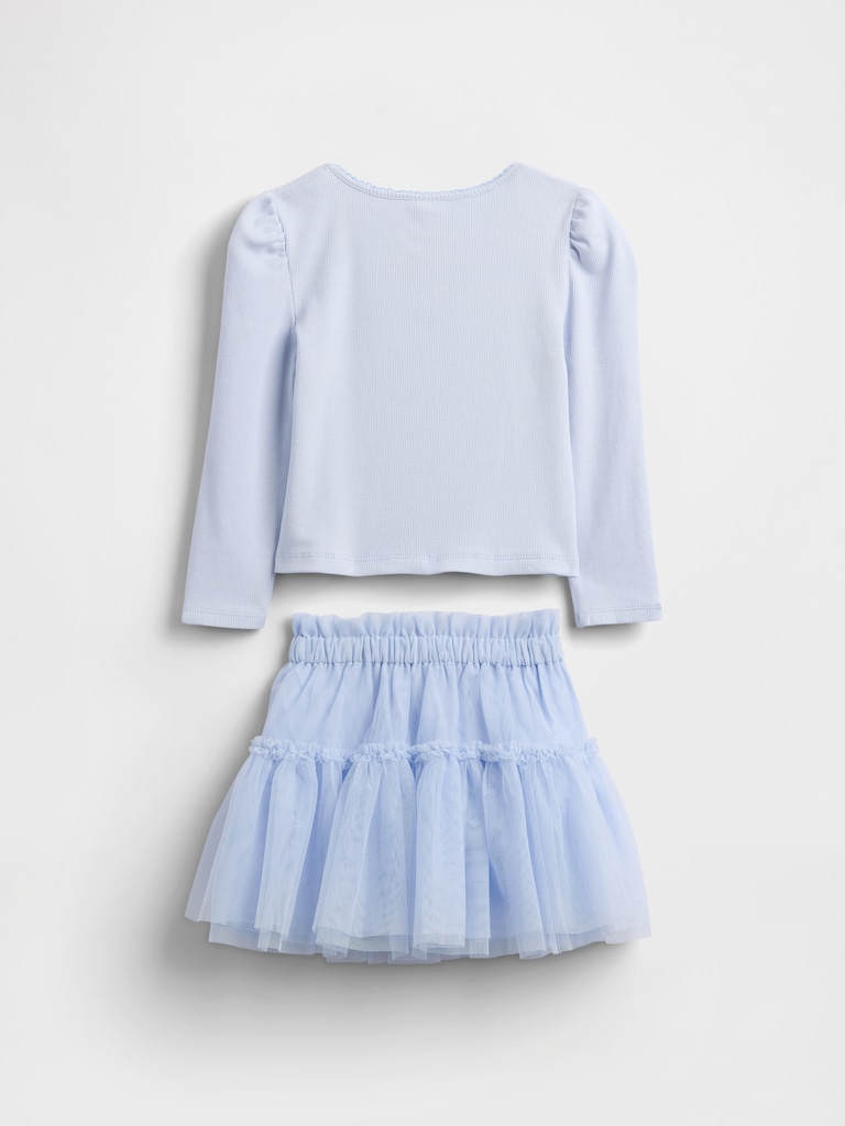 Baby & Toddler Rib & Tulle Outfit Set
