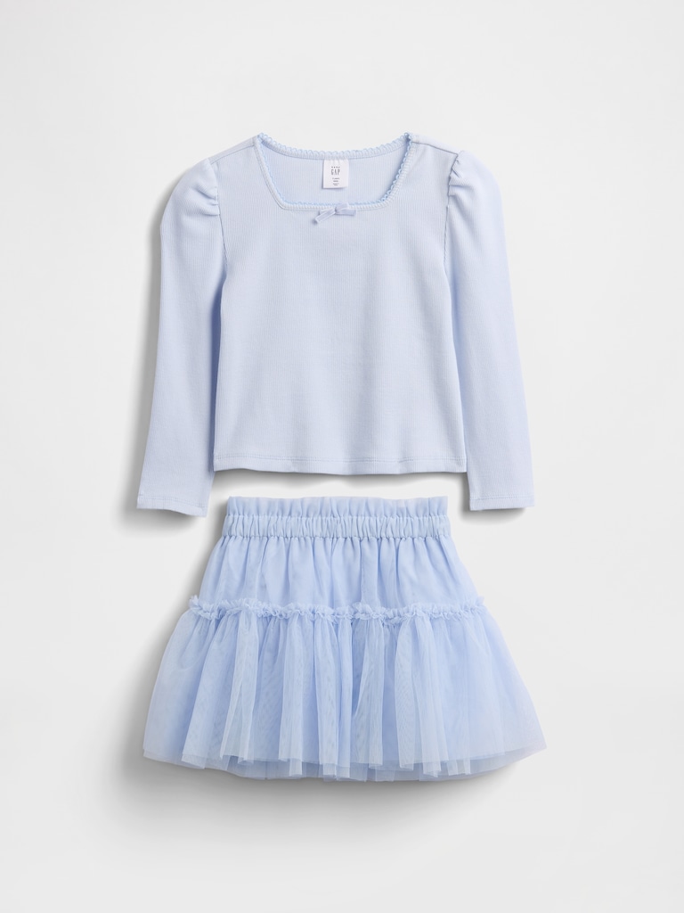 Baby & Toddler Rib & Tulle Outfit Set