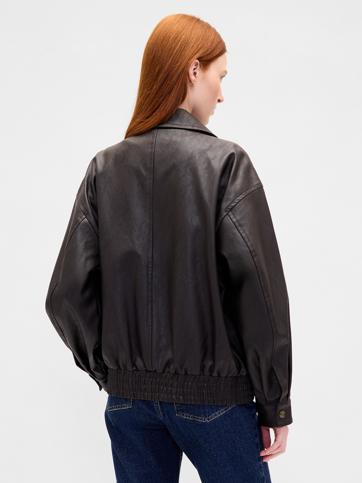 Oversized Vegan Leather Jacket