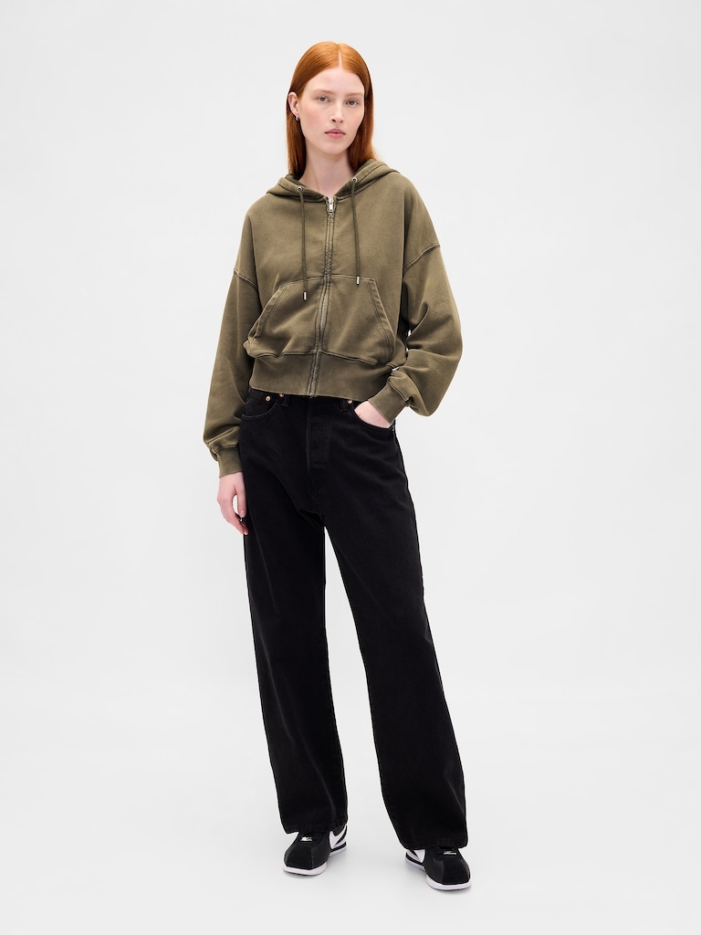 VintageSoft Full-Zip Wedge Hoodie