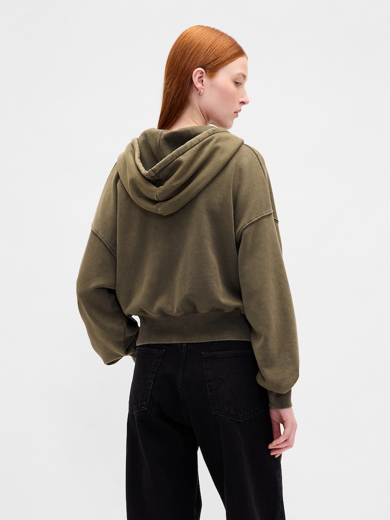 VintageSoft Full-Zip Wedge Hoodie