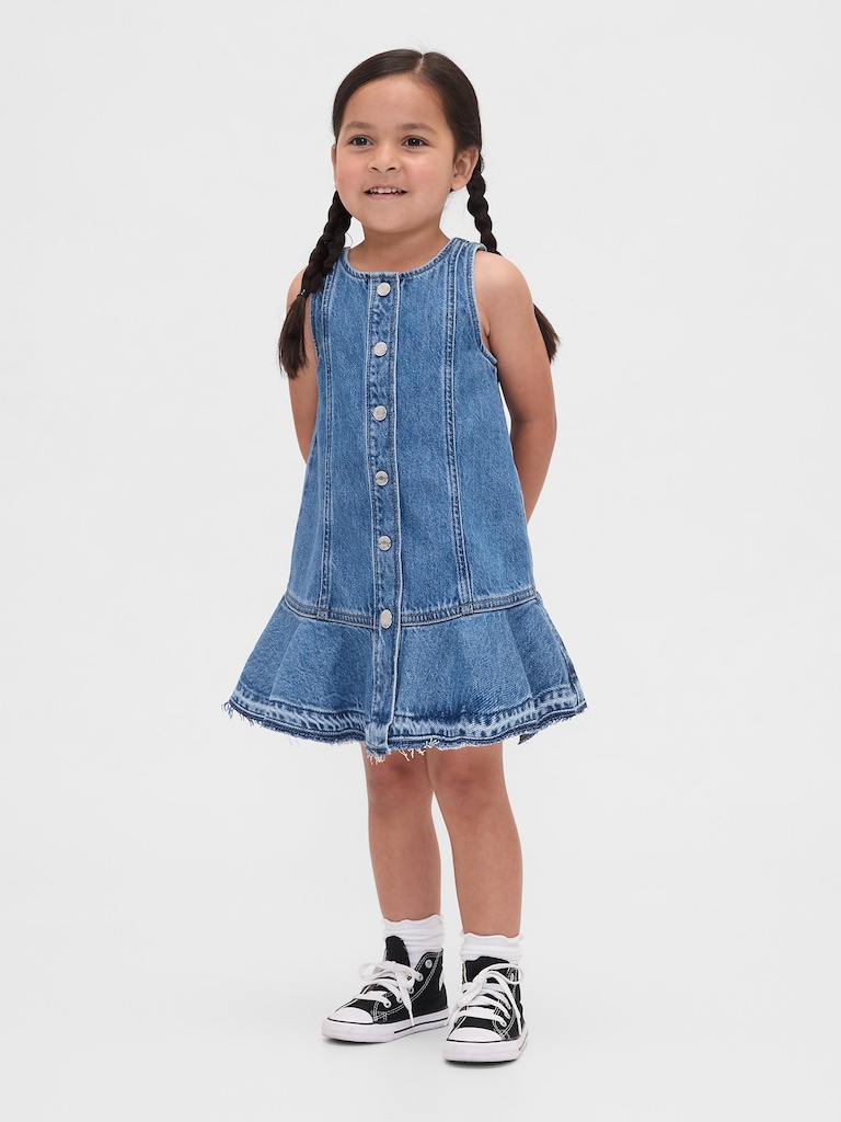 Baby & Toddler Denim Peplum Hem Dress