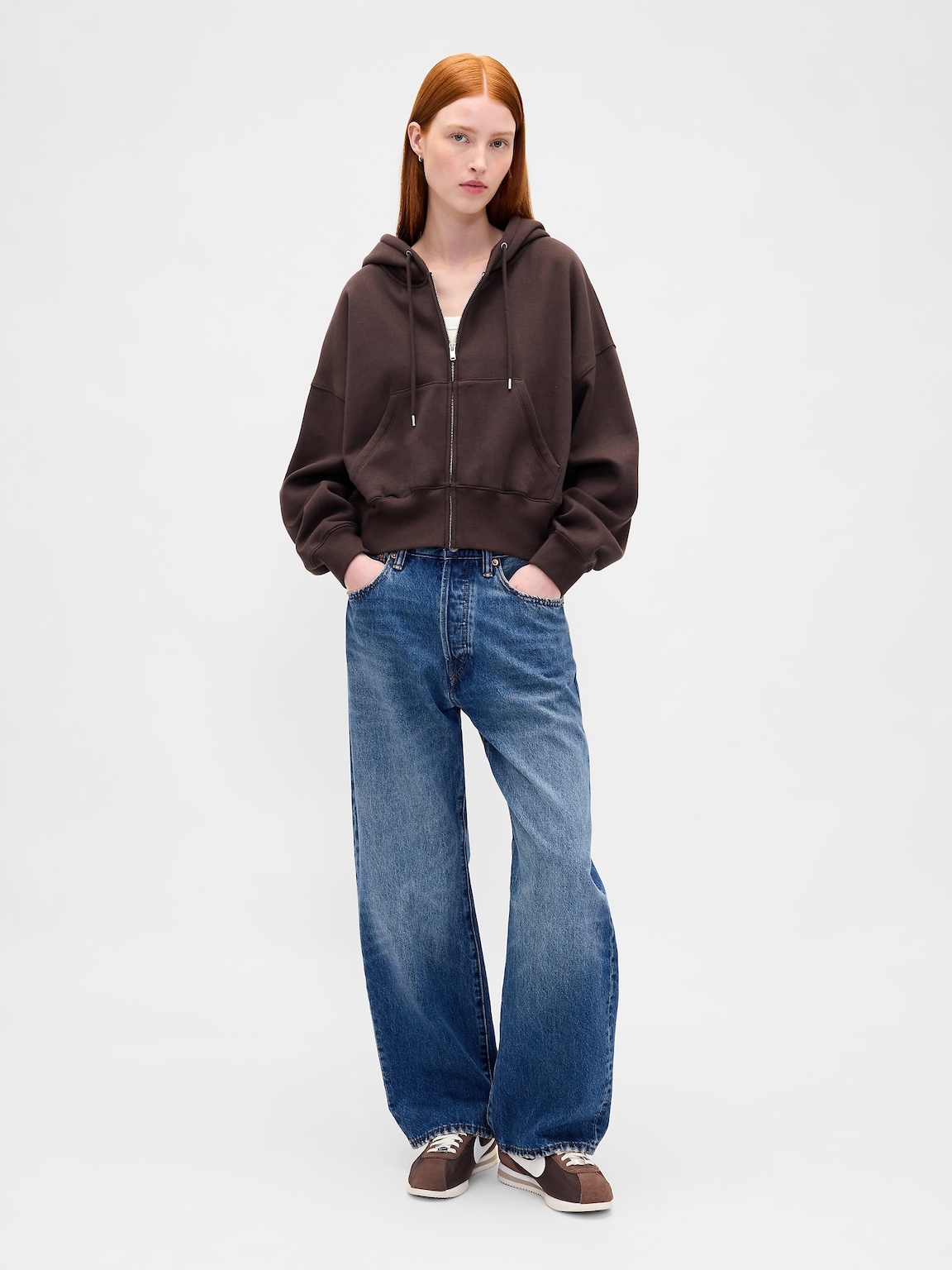 VintageSoft Full-Zip Wedge Hoodie