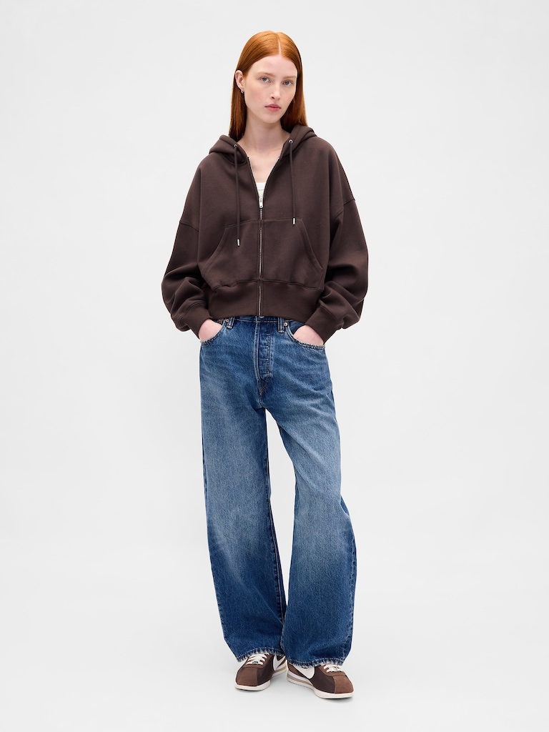 VintageSoft Full-Zip Wedge Hoodie