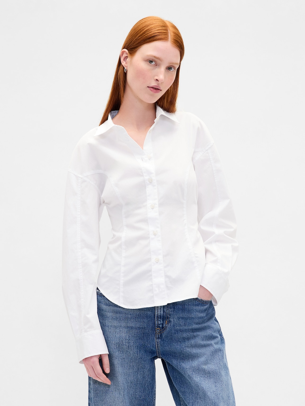 Organic Cotton Poplin Dolman Classic Shirt