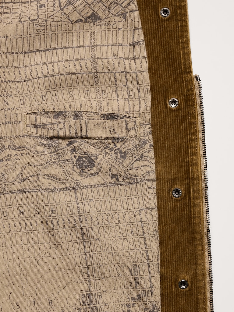 Canvas Chore Coat with Corduroy Collar