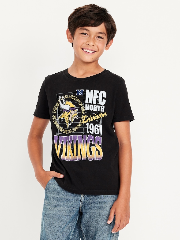 Minnesota Vikings Gender-Neutral Graphic T-Shirt for Kids