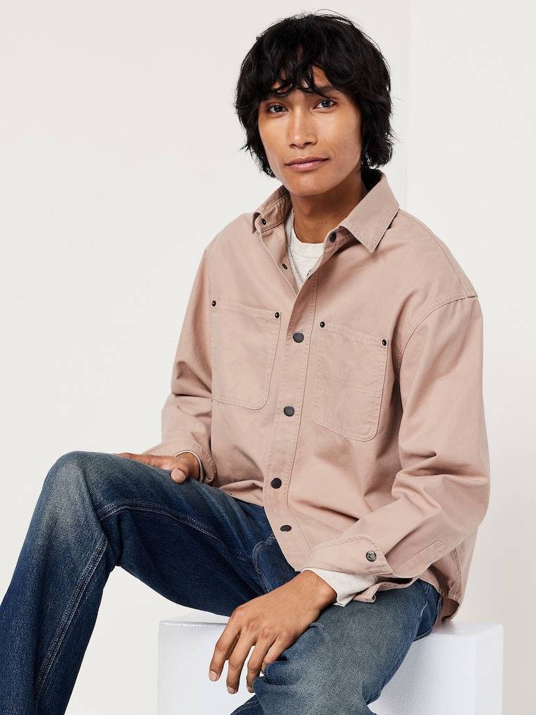 Oversized Canvas Workwear Shacket