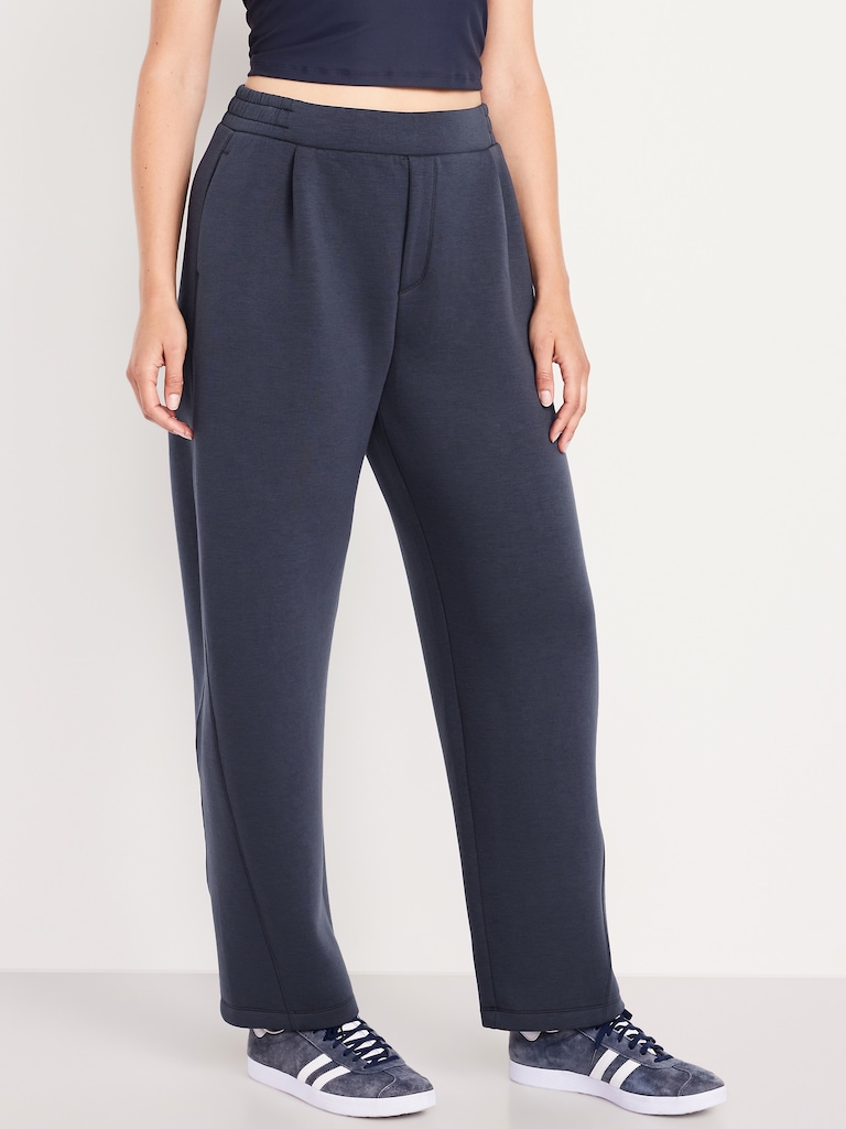 High-Waisted Bounce Fleece Barrel Sweatpants