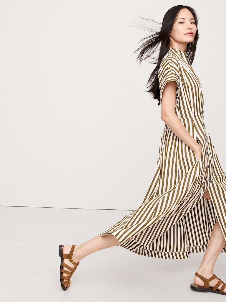 Cotton Poplin Shirt Dress