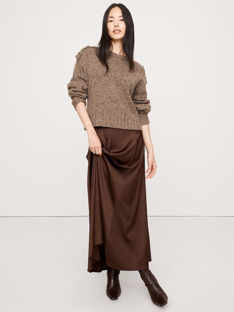 Marled Cashmere-Merino Blend Sweater