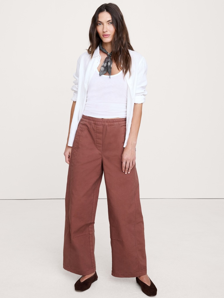 Mid-Rise Relaxed Painter Pull-On Pant