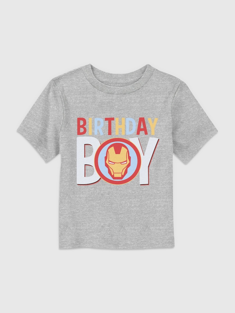 Marvel Universe Classic Birthday Icon Ironman Graphic T-Shirt for Toddler