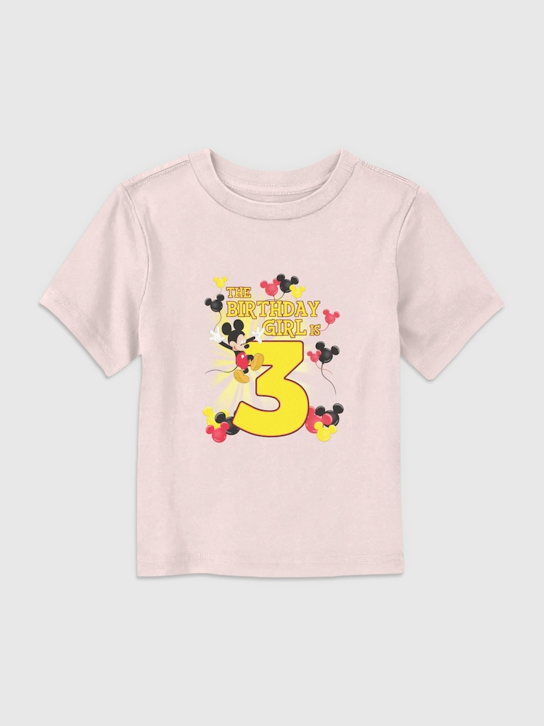 Disney Mickey Birthday Girl Is 3 Graphic T-Shirt for Toddler
