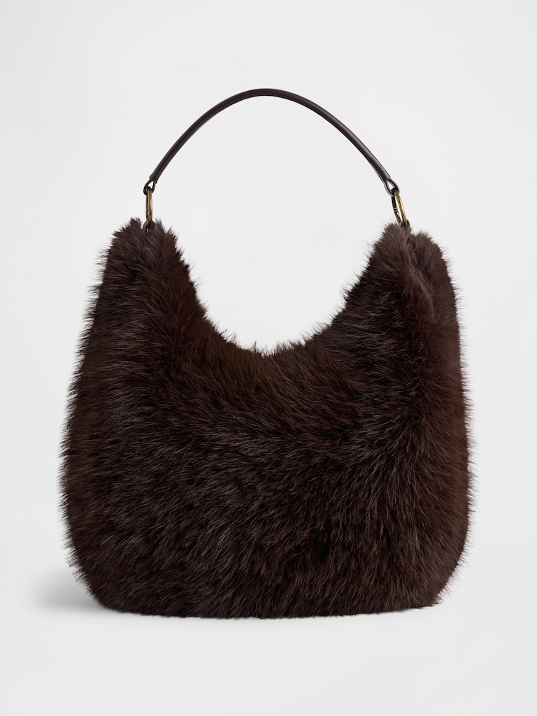 Faux Fur Slouchy Bag