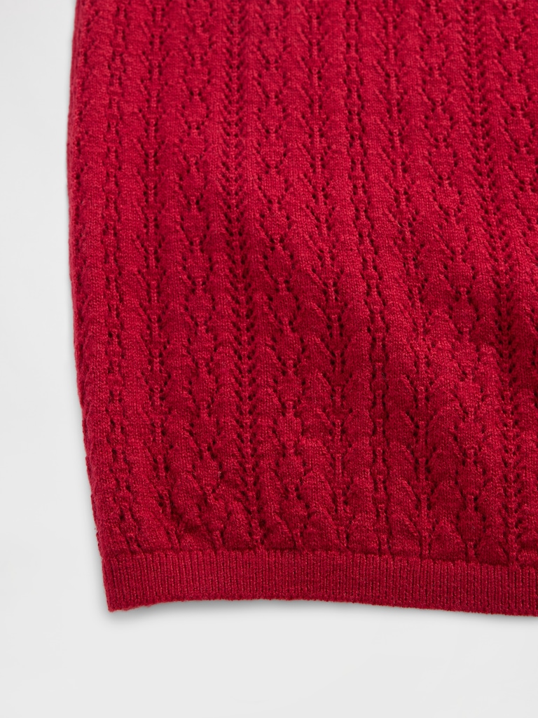 Pointelle Turtleneck Sweater