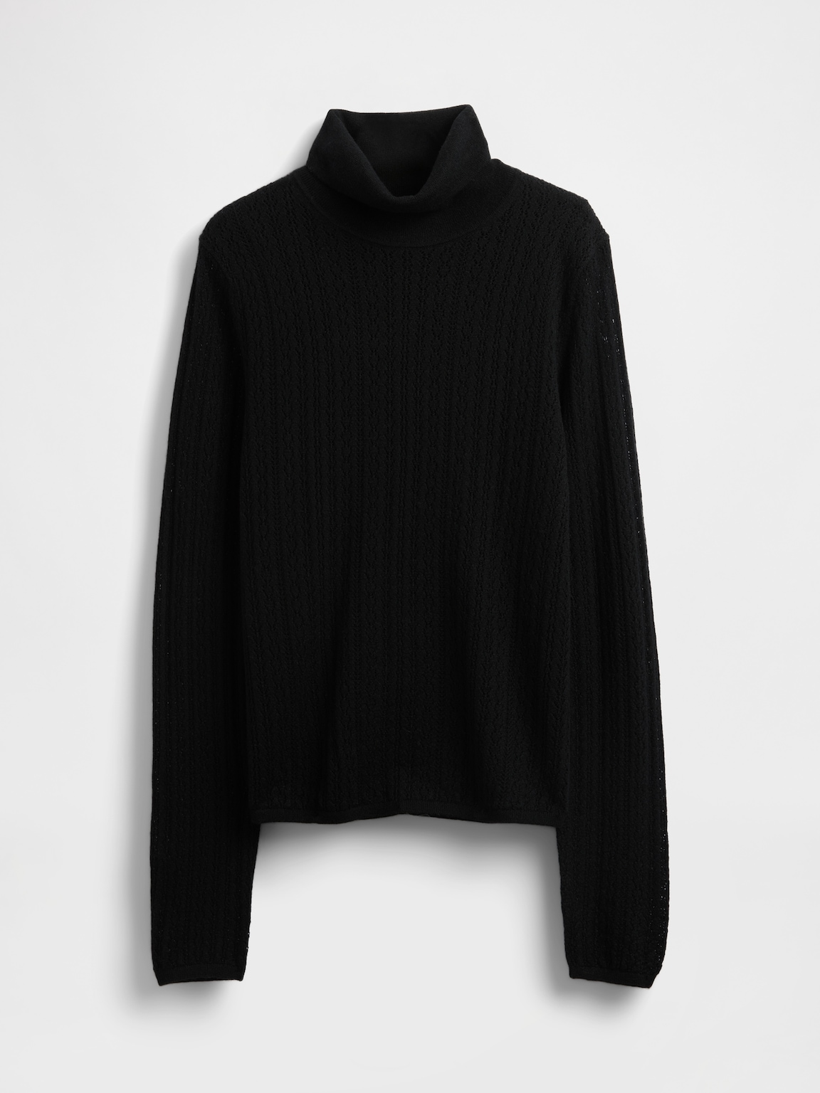 Pointelle Turtleneck Sweater