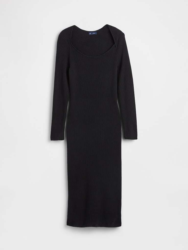 CashSoft Rib Midi Sweater Dress