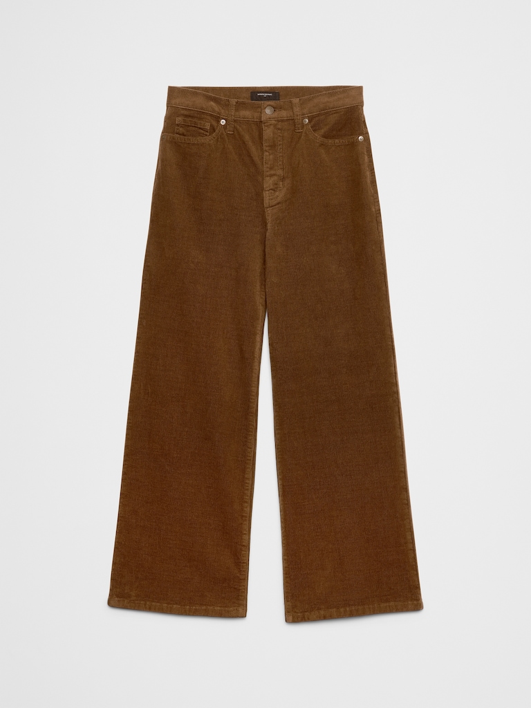 Wide-Leg High-Rise Corduroy Pant