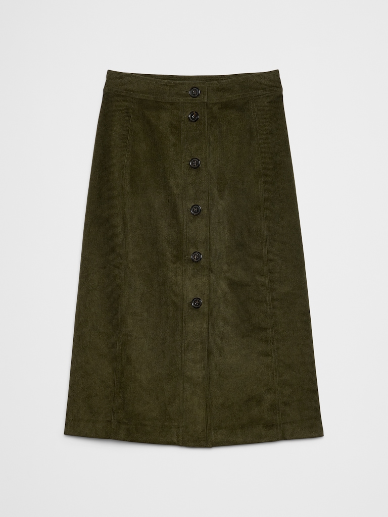 Corduroy Midi Skirt