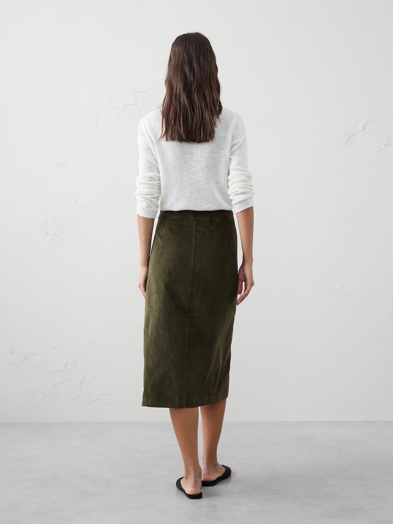 Corduroy Midi Skirt