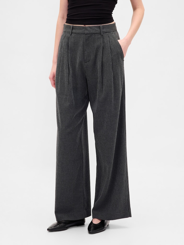 365 High Rise Brushed Twill Pleated Trousers