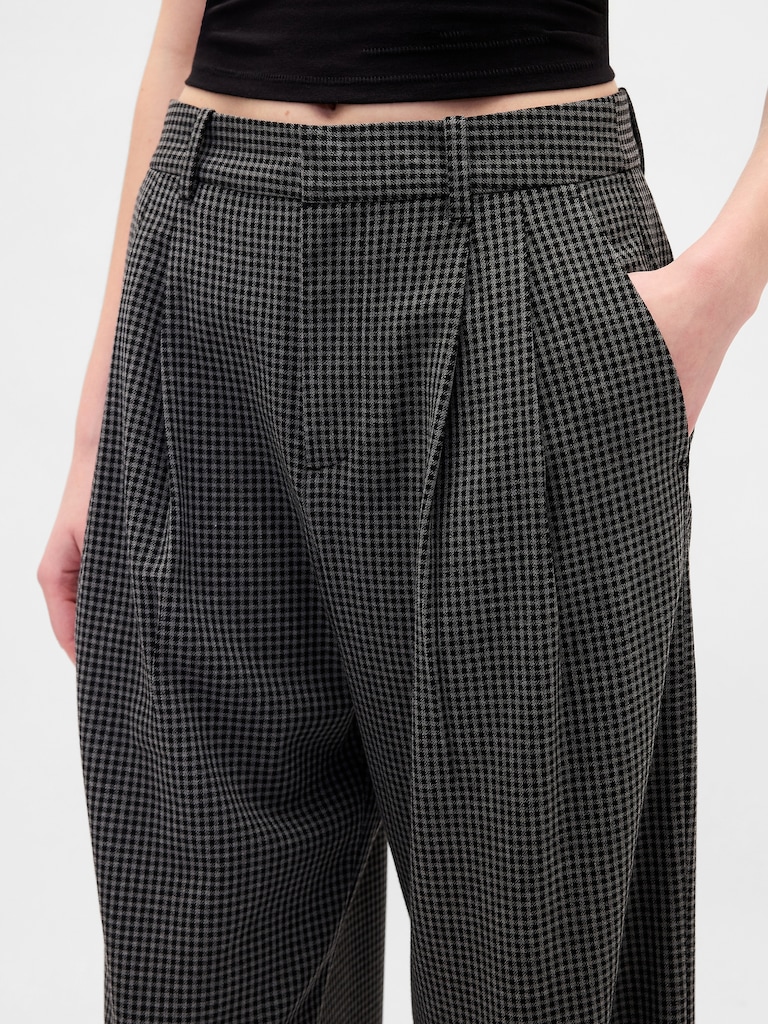 365 High Rise Brushed Twill Pleated Trousers