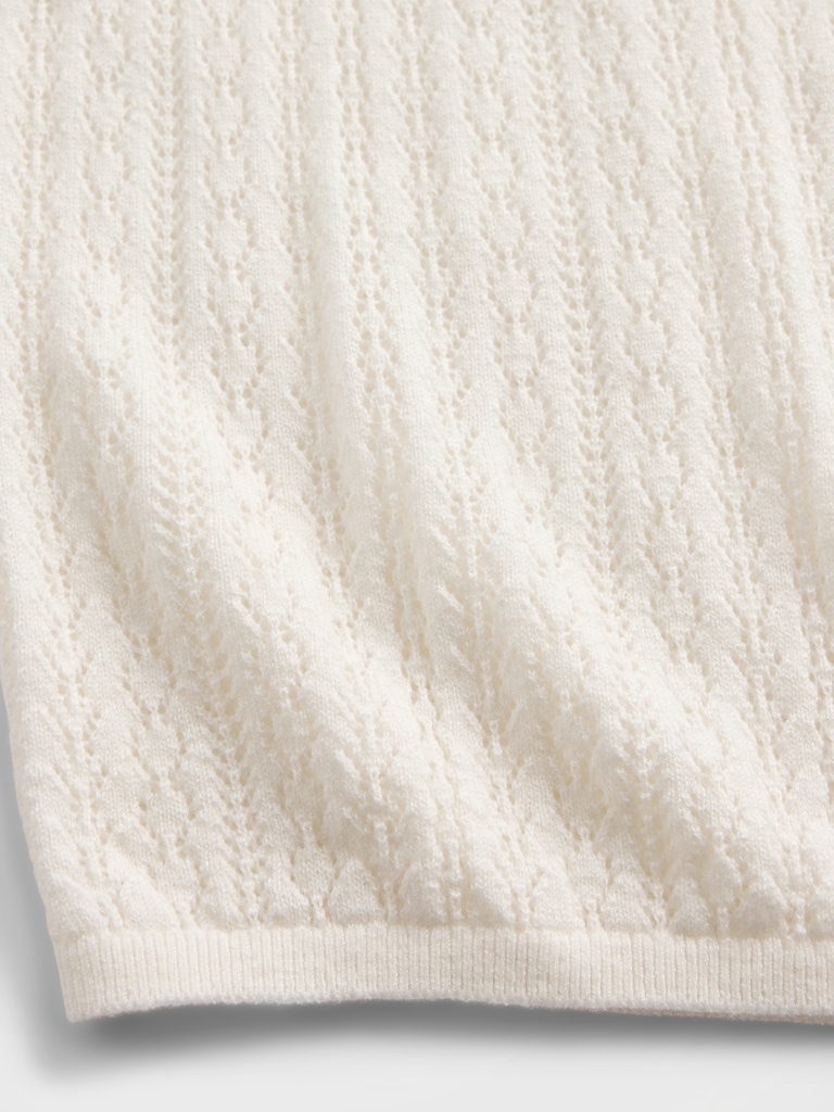Pointelle Turtleneck Sweater