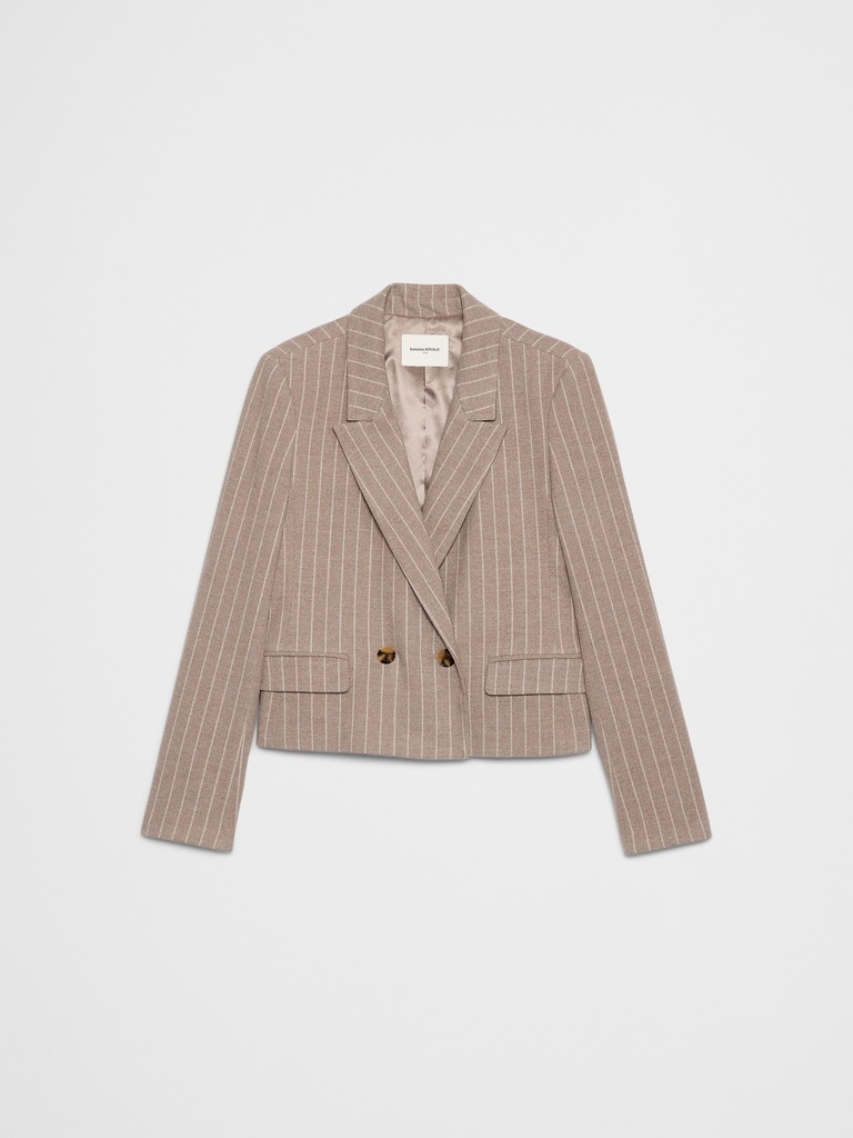 Pinstripe Short Blazer