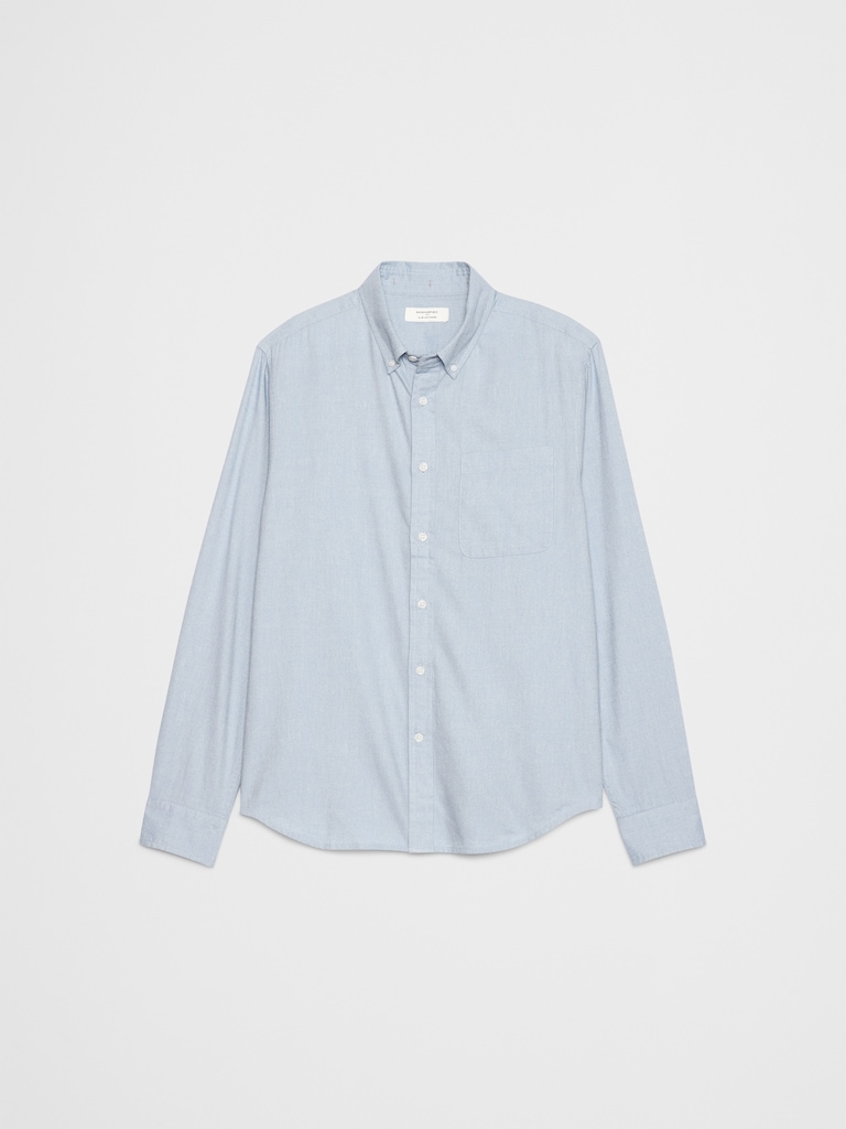 Slim-Fit Lightweight Flannel Shirt