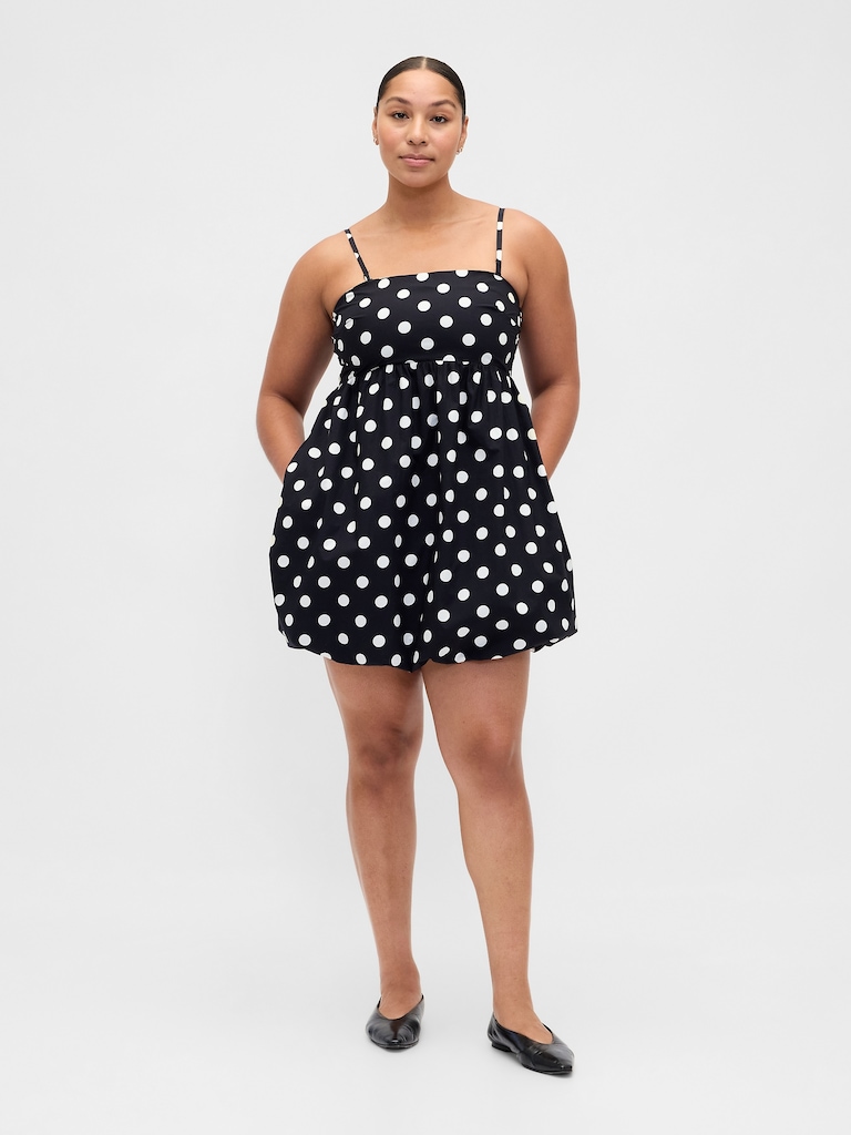 Poplin Bubble Mini Dress