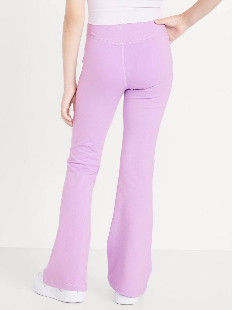 High-Waisted PowerChill Crossover Flared Leggings for Girls
