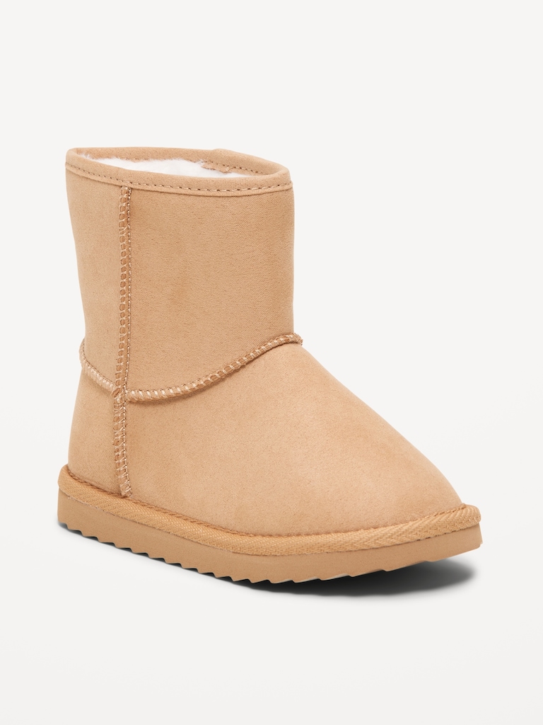 Faux-Suede Faux-Fur Lined Boots for Toddler Girls