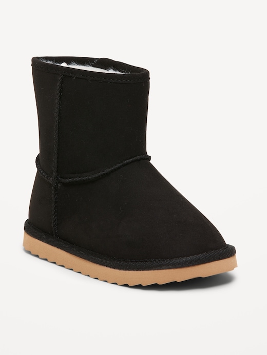 Faux Faux-Suede Faux-Fur Lined Boots for Toddler Girls clearance deal