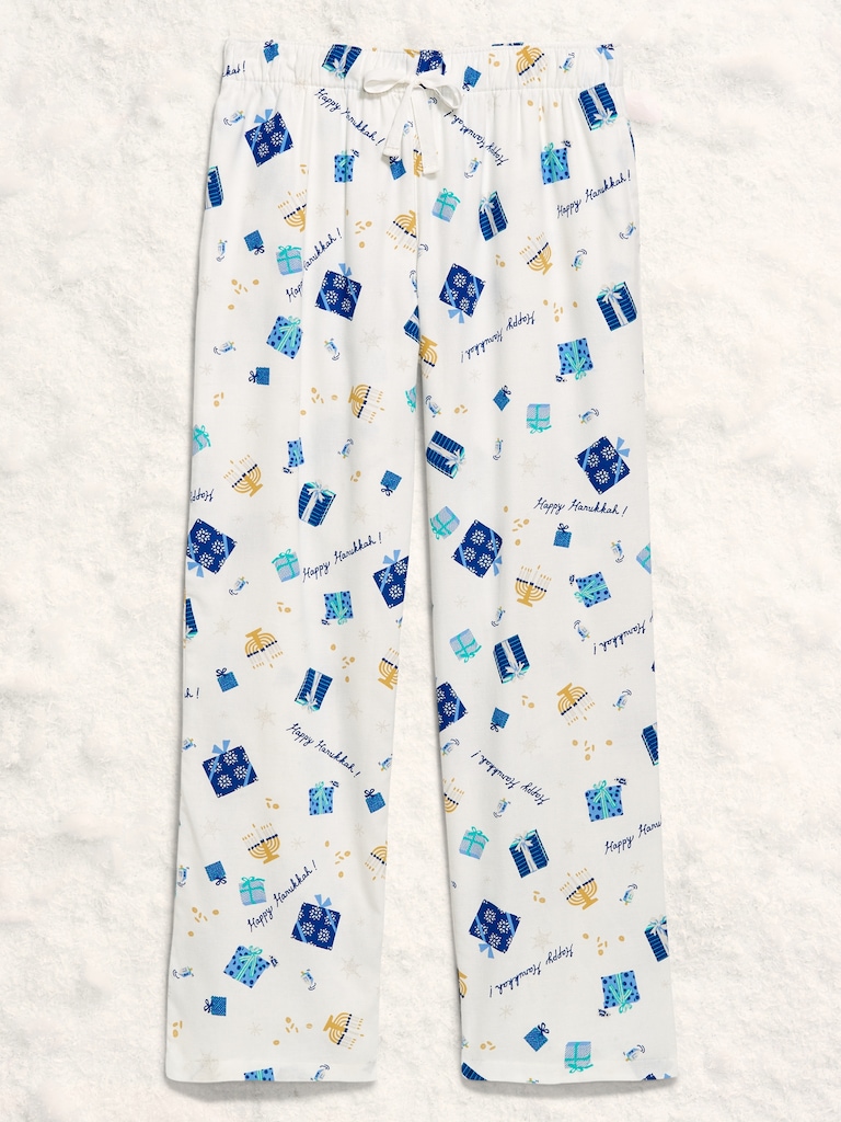 Printed Flannel Pajama Pant Set for Women