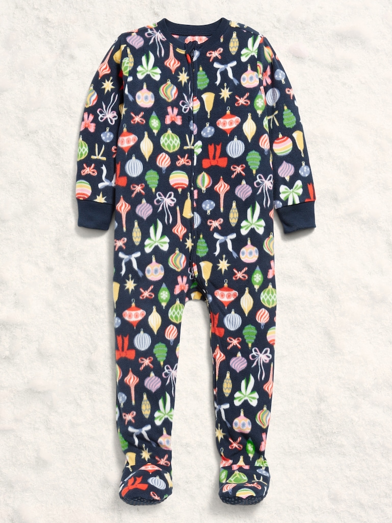 2-Way-Zip Microfleece Pajama One-Piece for Toddler & Baby