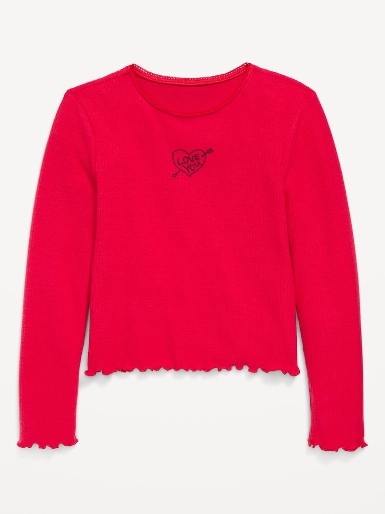 CozePlush Long-Sleeve Graphic T-Shirt for Girls