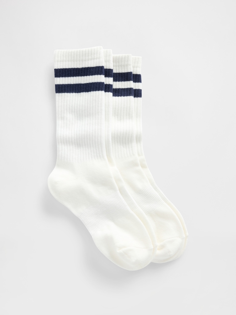 Stripe Crew Socks (2-Pack)