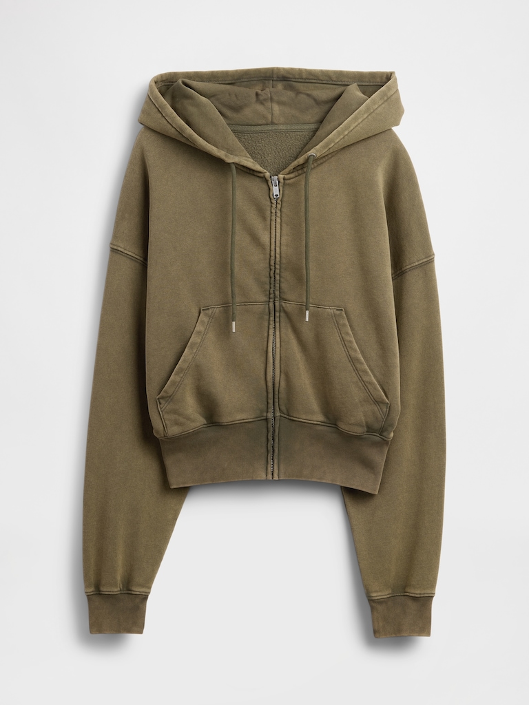 VintageSoft Full-Zip Wedge Hoodie