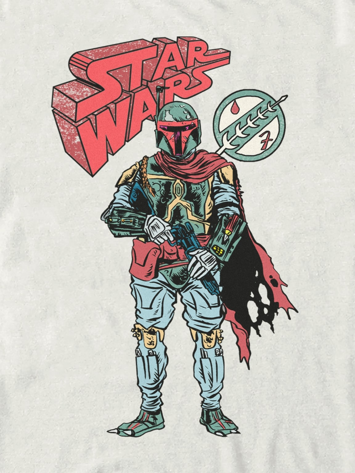 Star Wars Boba Fett Vintage Graphic T-Shirt