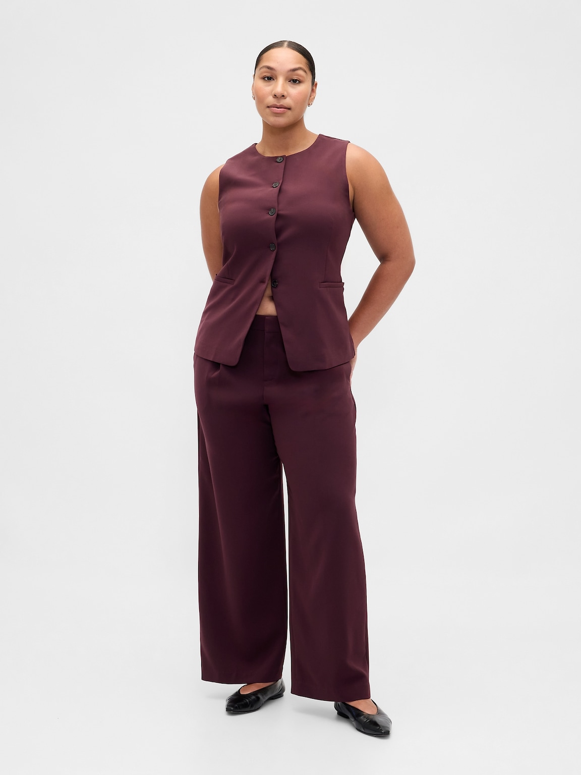 365 Low Rise Pleated Wide-Leg Trousers