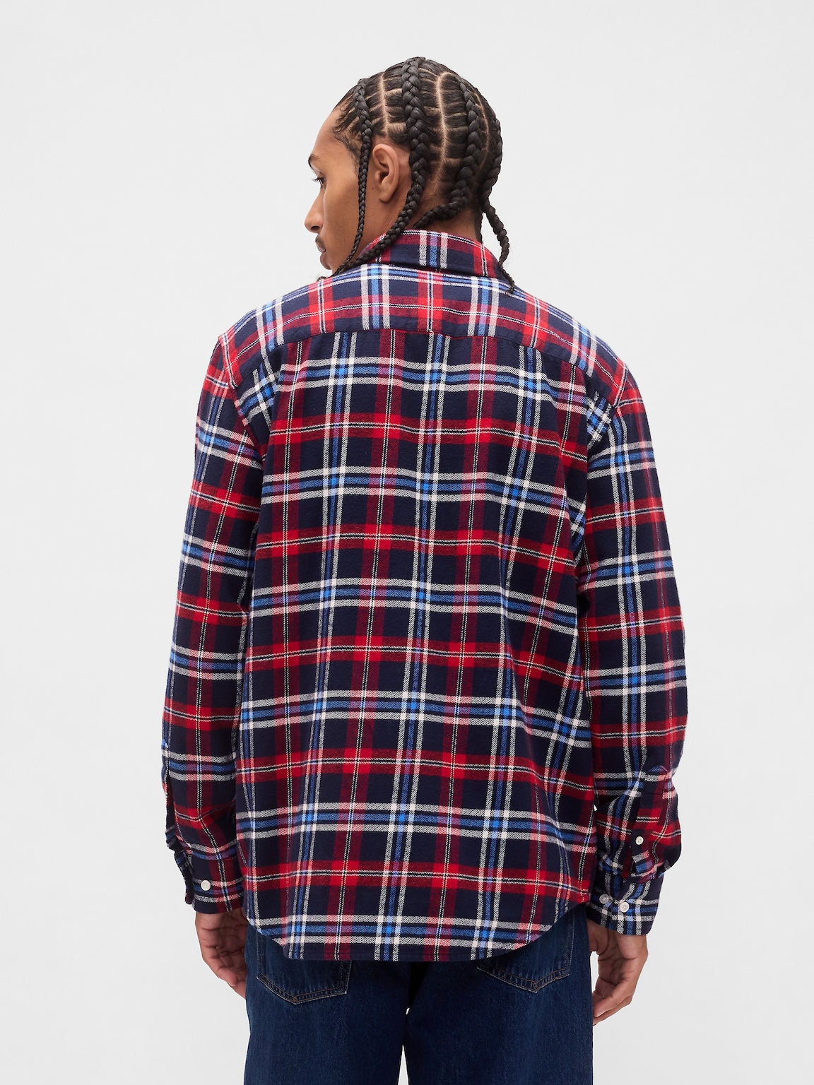 Organic Cotton Relaxed Flannel Shirt