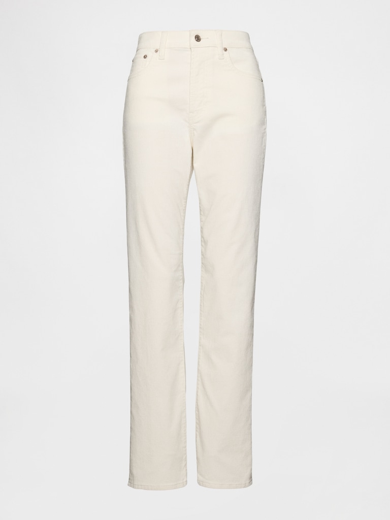 High Rise Corduroy '90s Slim Straight Pants