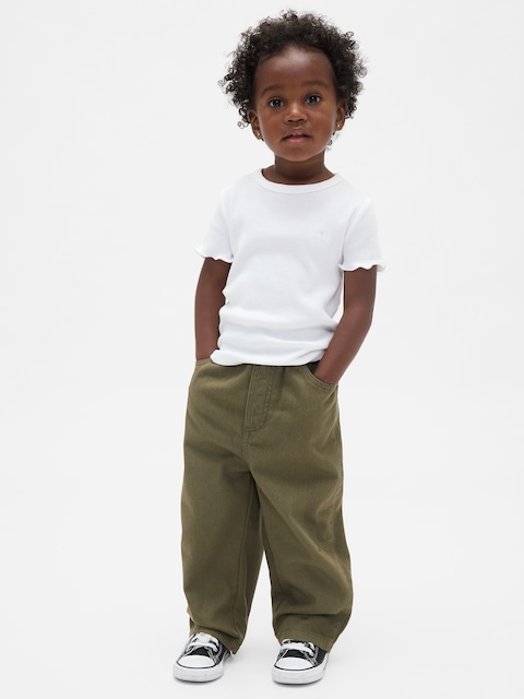Pantalon Velours Rayé Baby Gap Taille 2T - Coton, Vert, Occasion Très Bon état