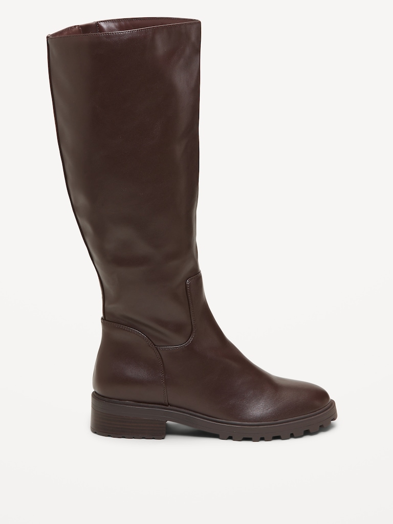 Faux-Leather Tall Boots for Women