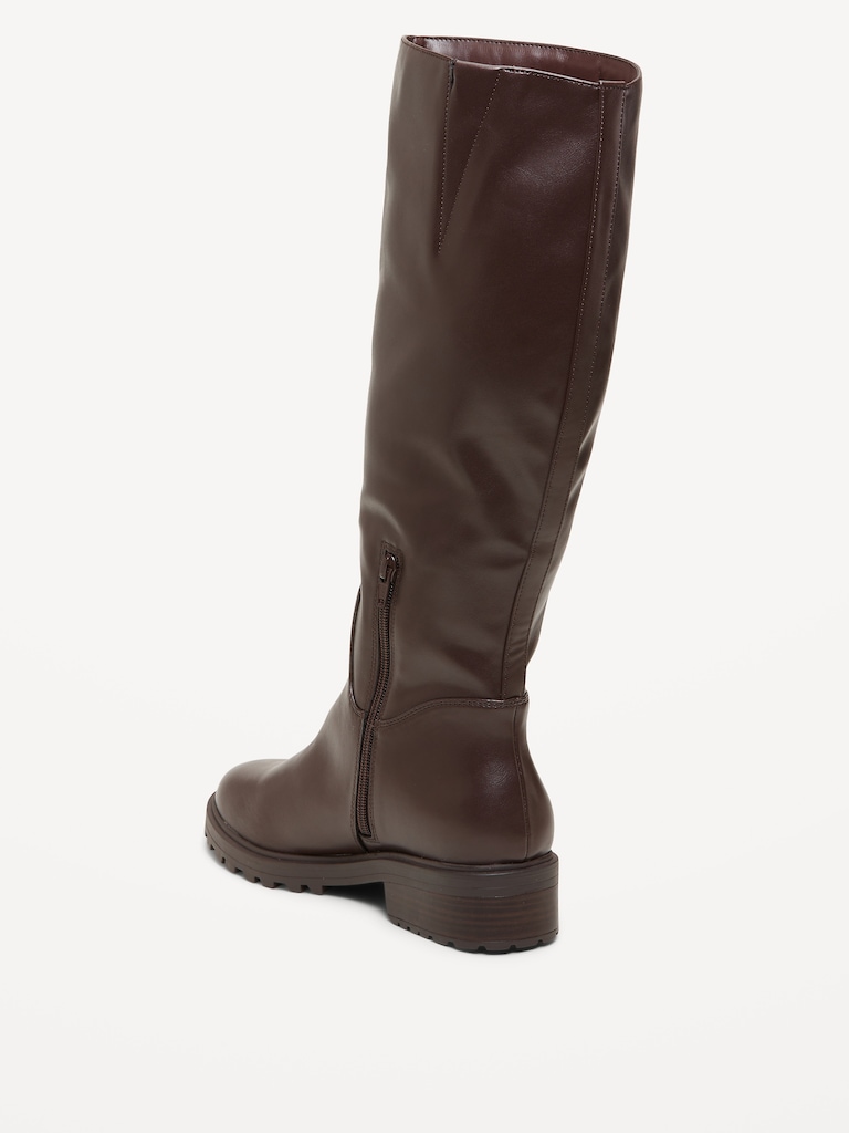 Faux-Leather Tall Boots for Women