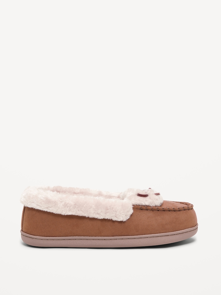 Cozy-Lined Moccasin Slippers for Women