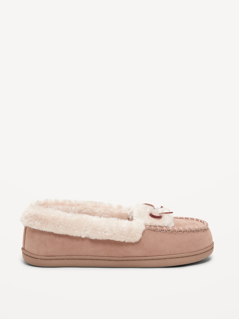 Cozy-Lined Moccasin Slippers for Women